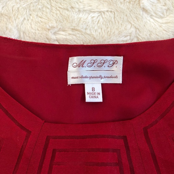M.S.S.P Red dress size 8 - Picture 6 of 8